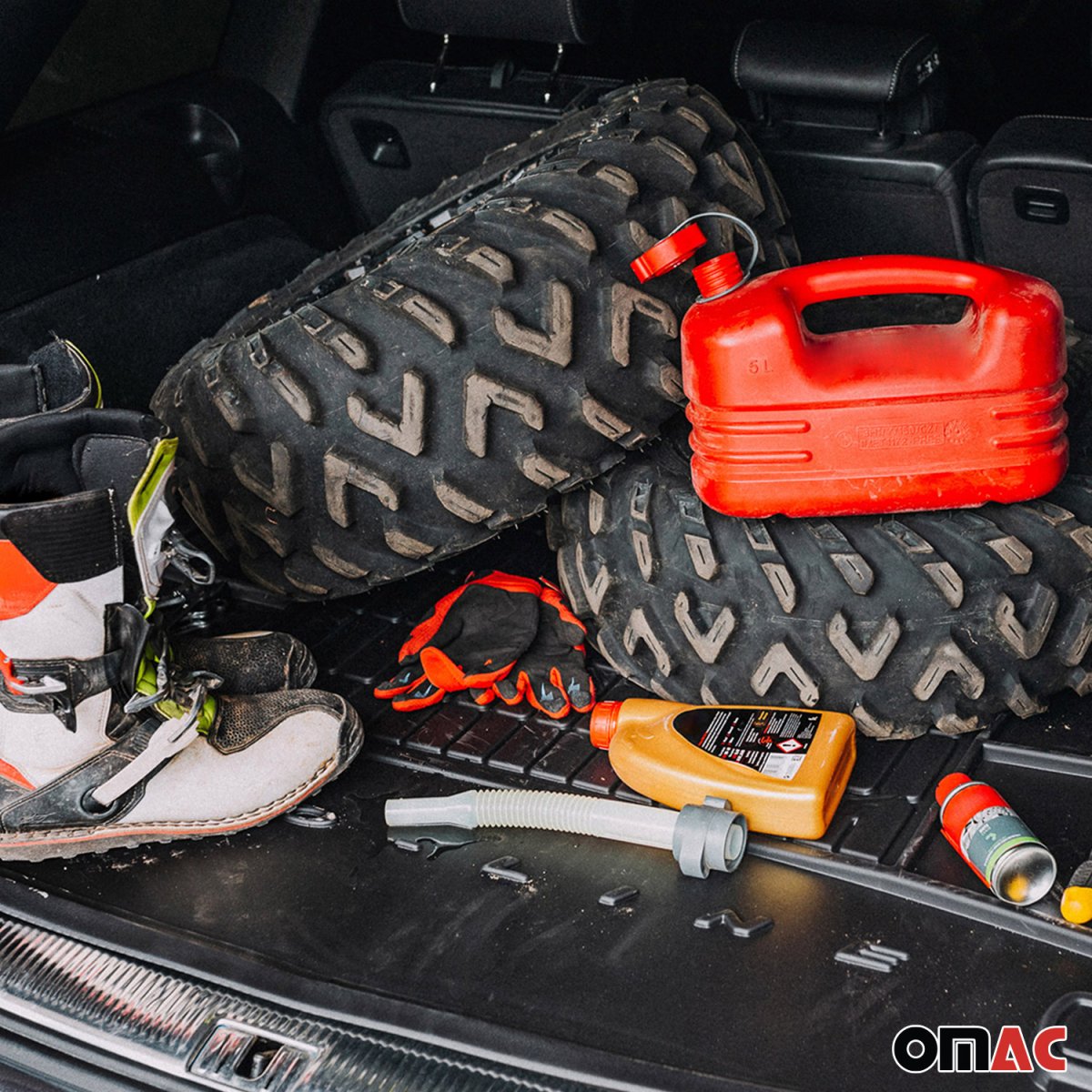 Mercedes CLA Class C117 Trunk Mat - Rear - Omac - Proline TPE - Black - '13-'19